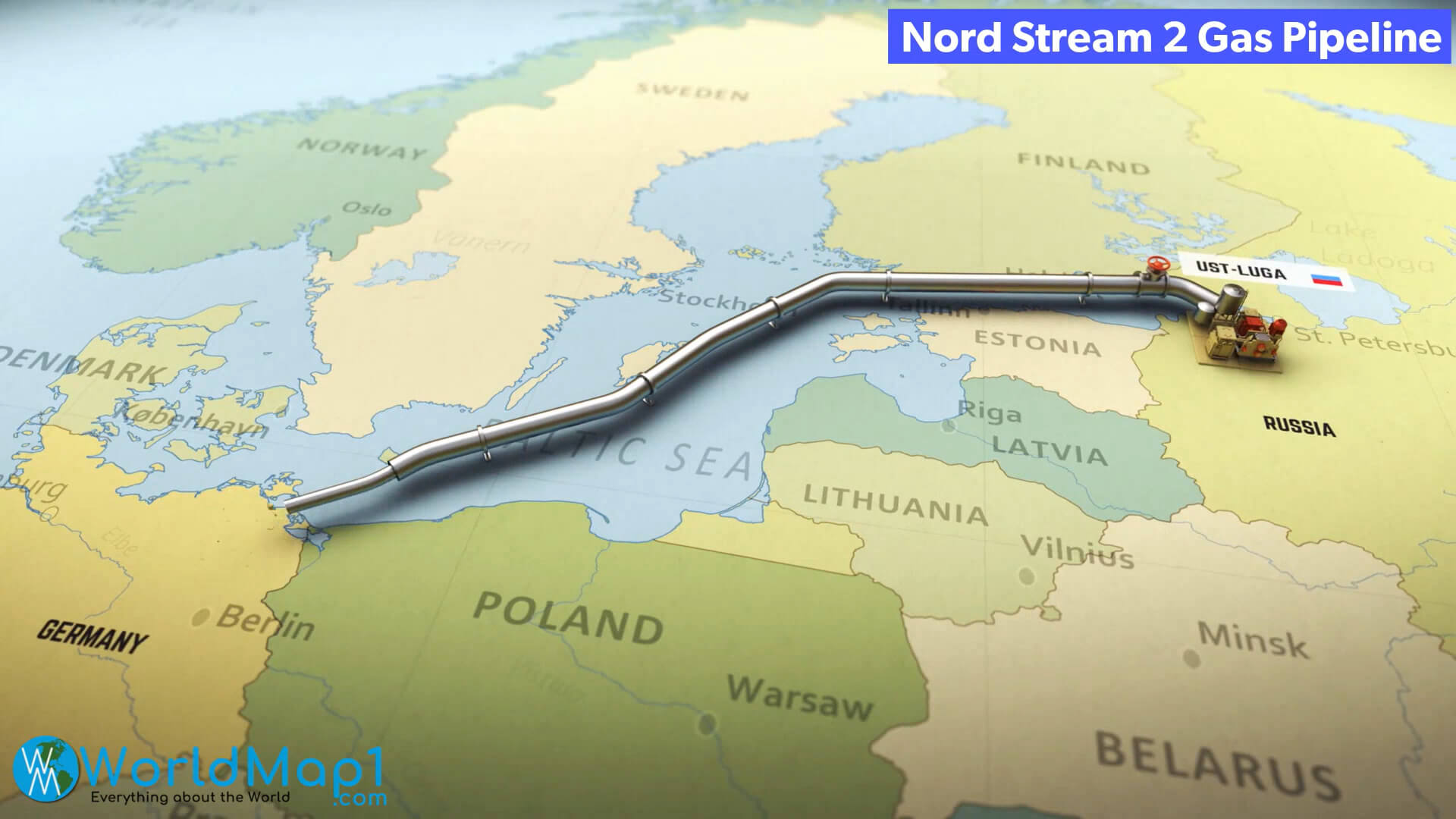 Nord Stream 2 Gaz Boru Hattı Haritası